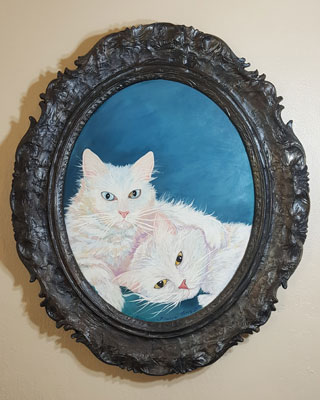 Obra de Arte Kathy y Fluffy