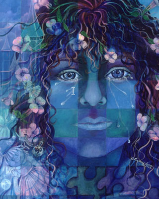 Obra de Arte Mi niña azul