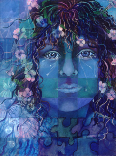Obra de Arte Mi niña azul
